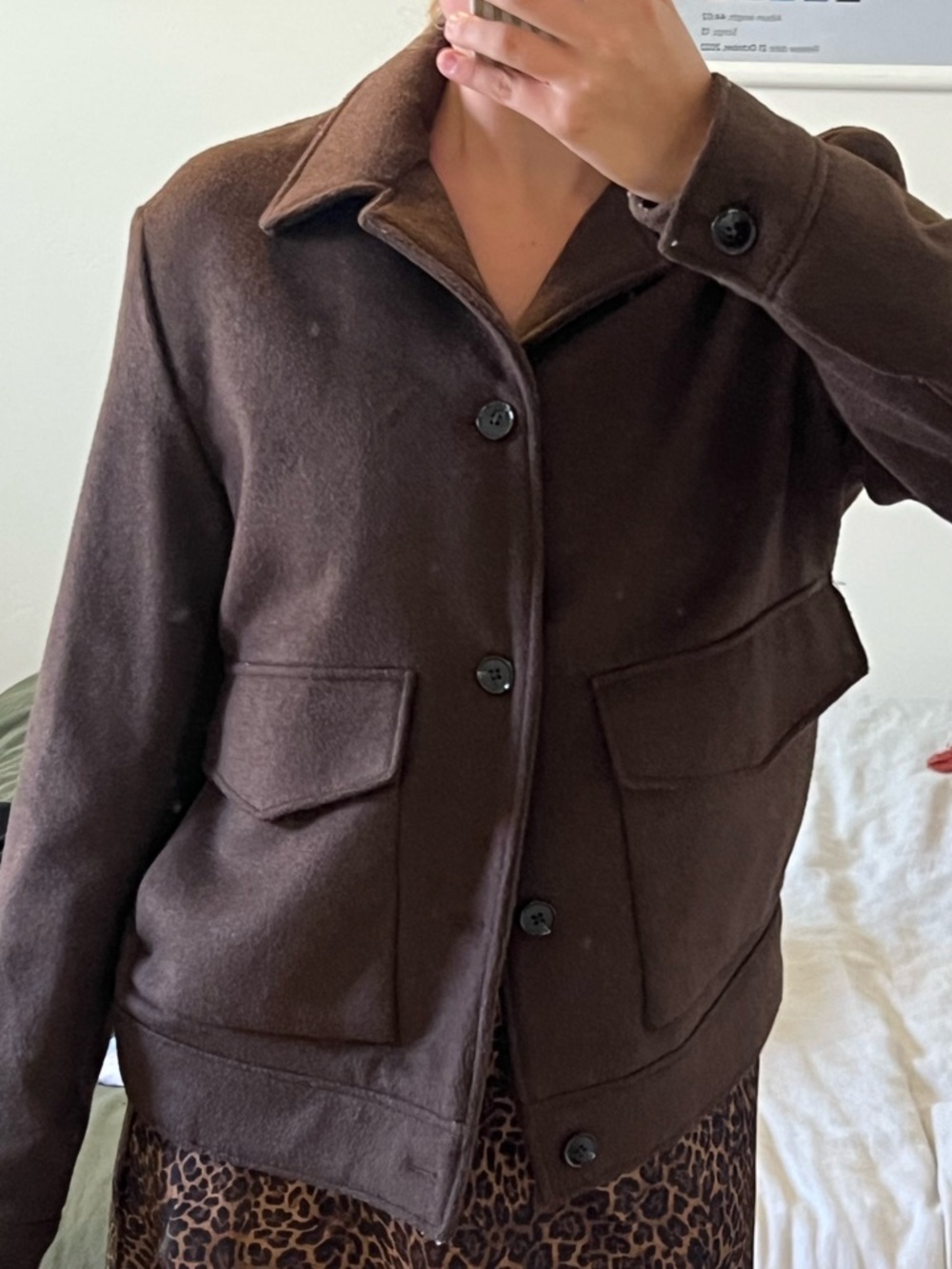 H&M Dark Brown Wool Jacket